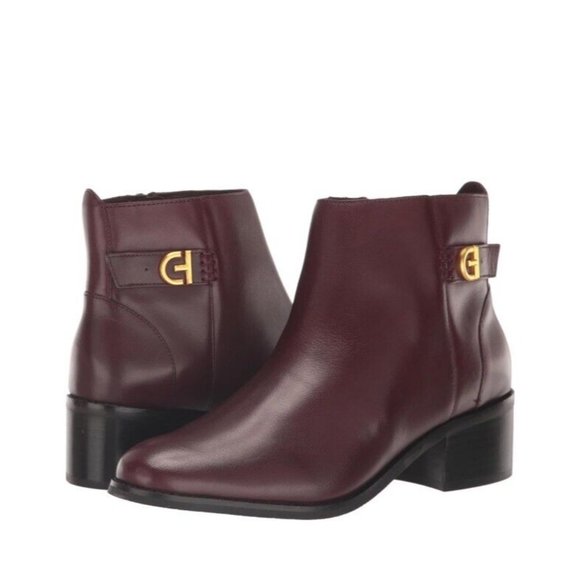 Cole Haan® Women's SIZE 6B Holis Buckle Bootie Bloodstone Leather  - $140 - Picture 1 of 12